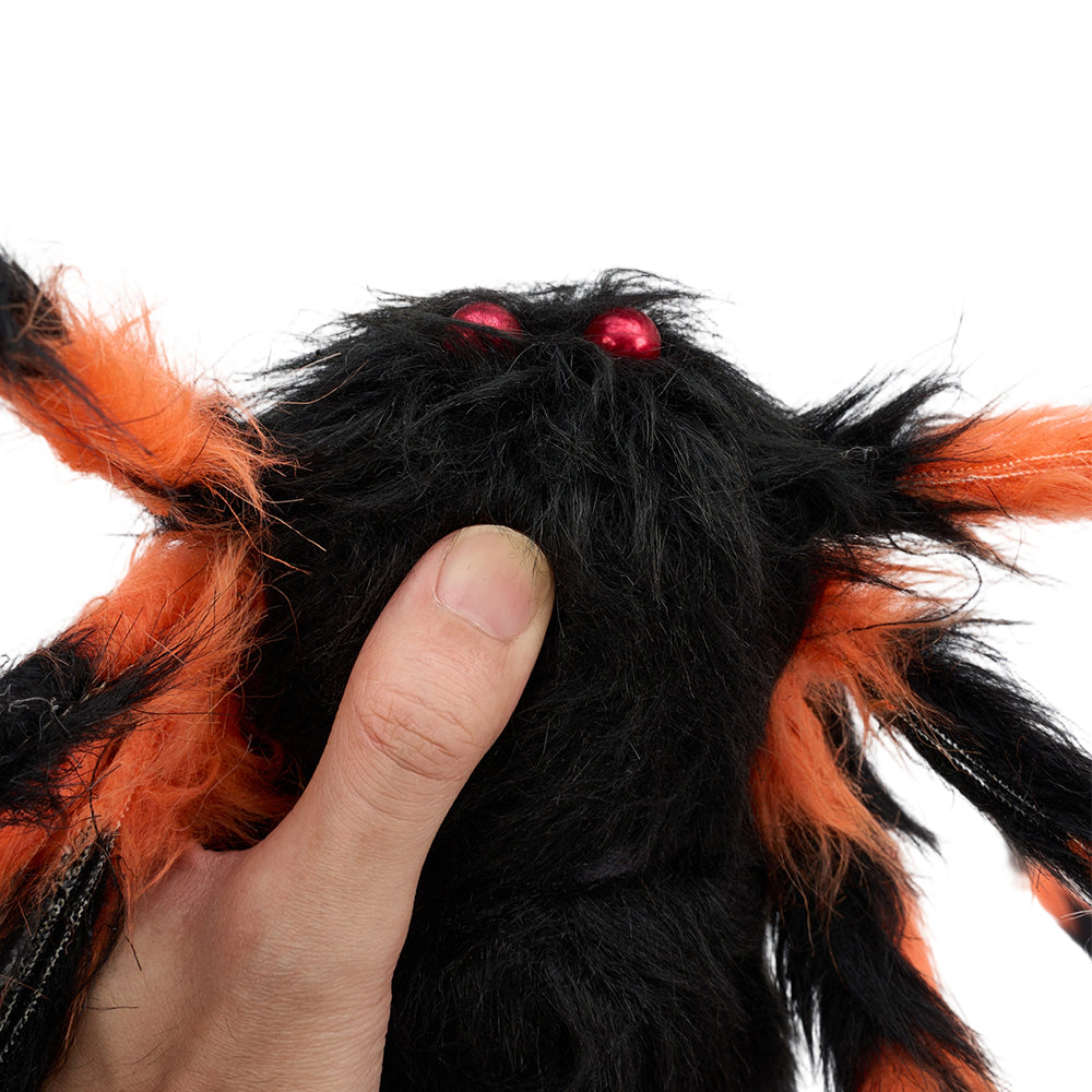 Outdoor Giant Halloween Spider Web Decoration with Scary Spider