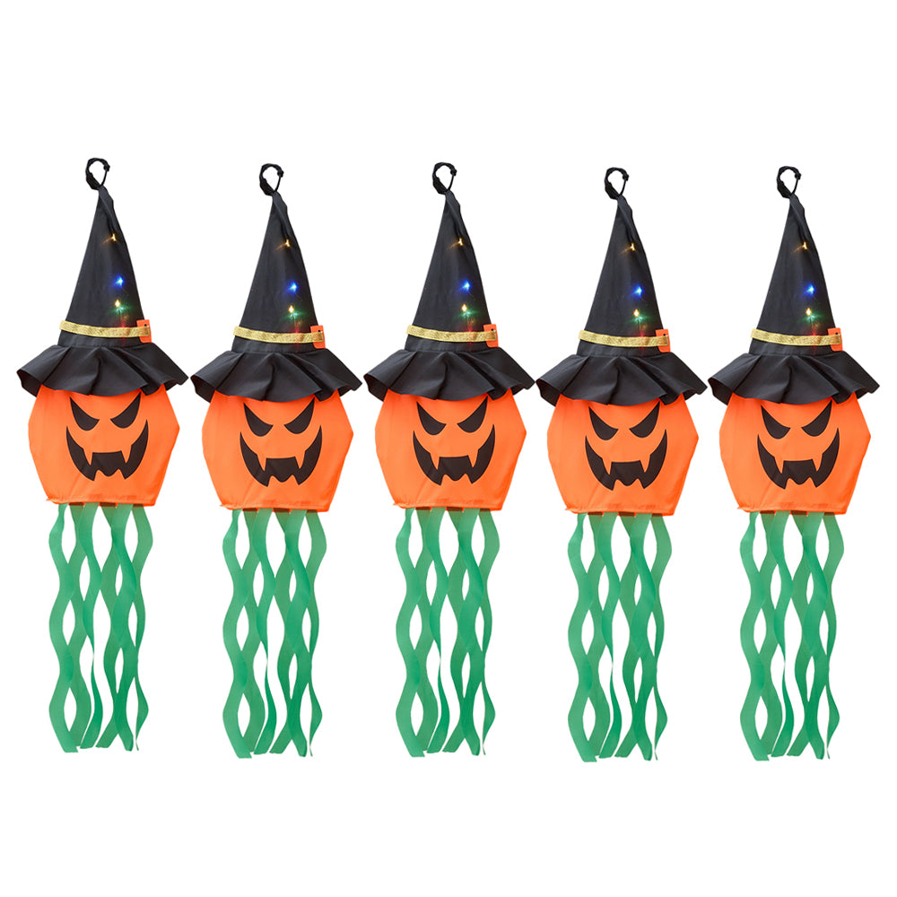 5pcs Halloween Decorations Ghost Pumpkins with LED Lights