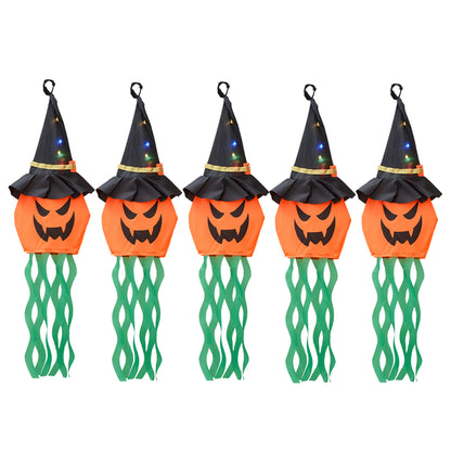 5pcs Halloween Decorations Ghost Pumpkins with LED Lights