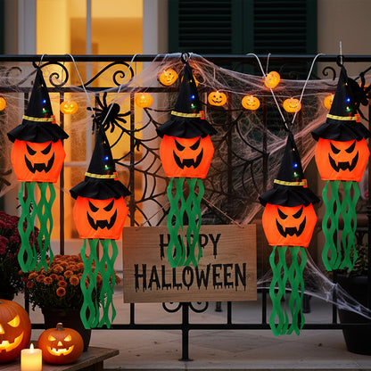 5pcs Halloween Decorations Ghost Pumpkins with LED Lights