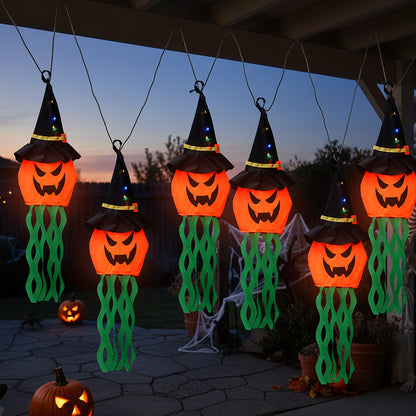 5pcs Halloween Decorations Ghost Pumpkins with LED Lights