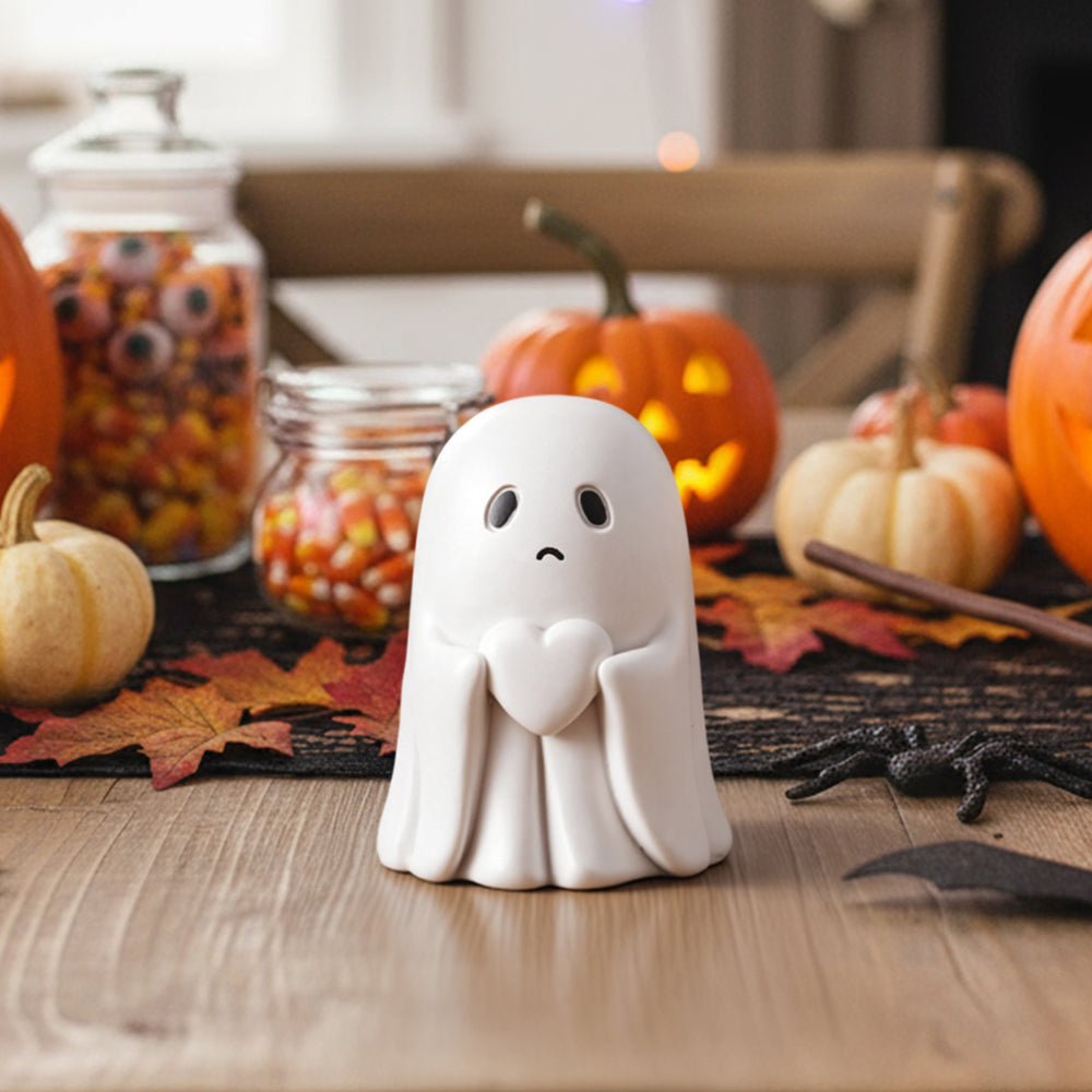 Cute Heart Holding Ghost for Halloween Home Decor