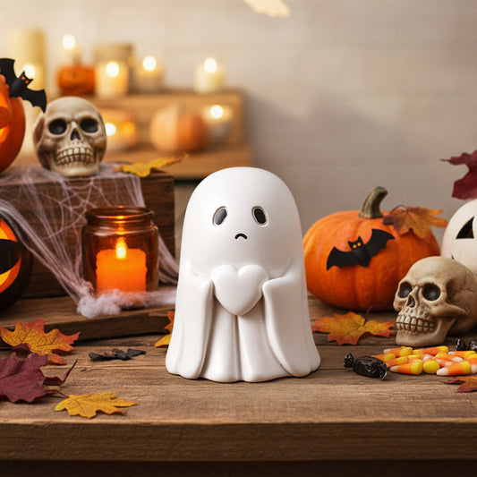 Cute Heart Holding Ghost for Halloween Home Decor