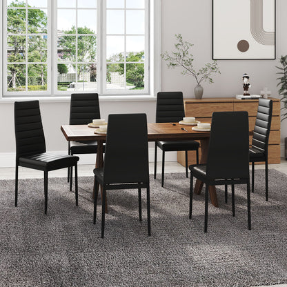 92cm Height Upholstered Leather Dining Chair Set of 6