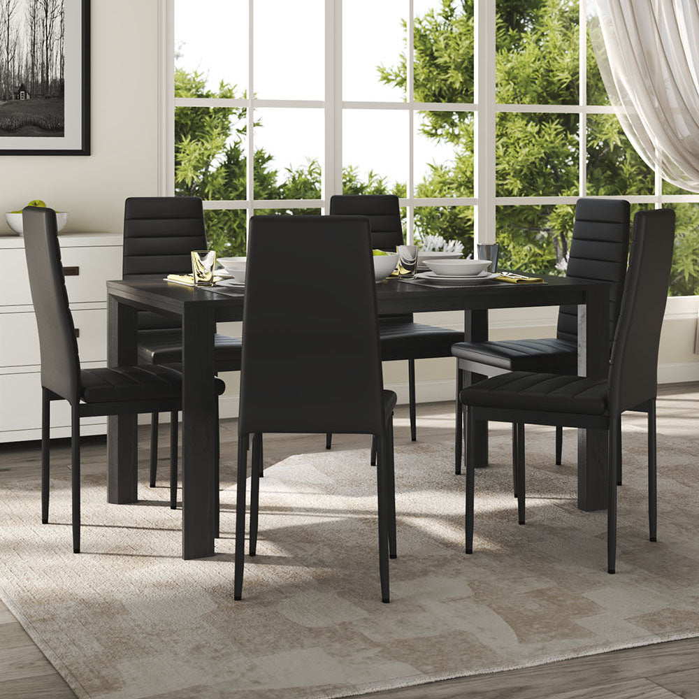 92cm Height Upholstered Leather Dining Chair Set of 6