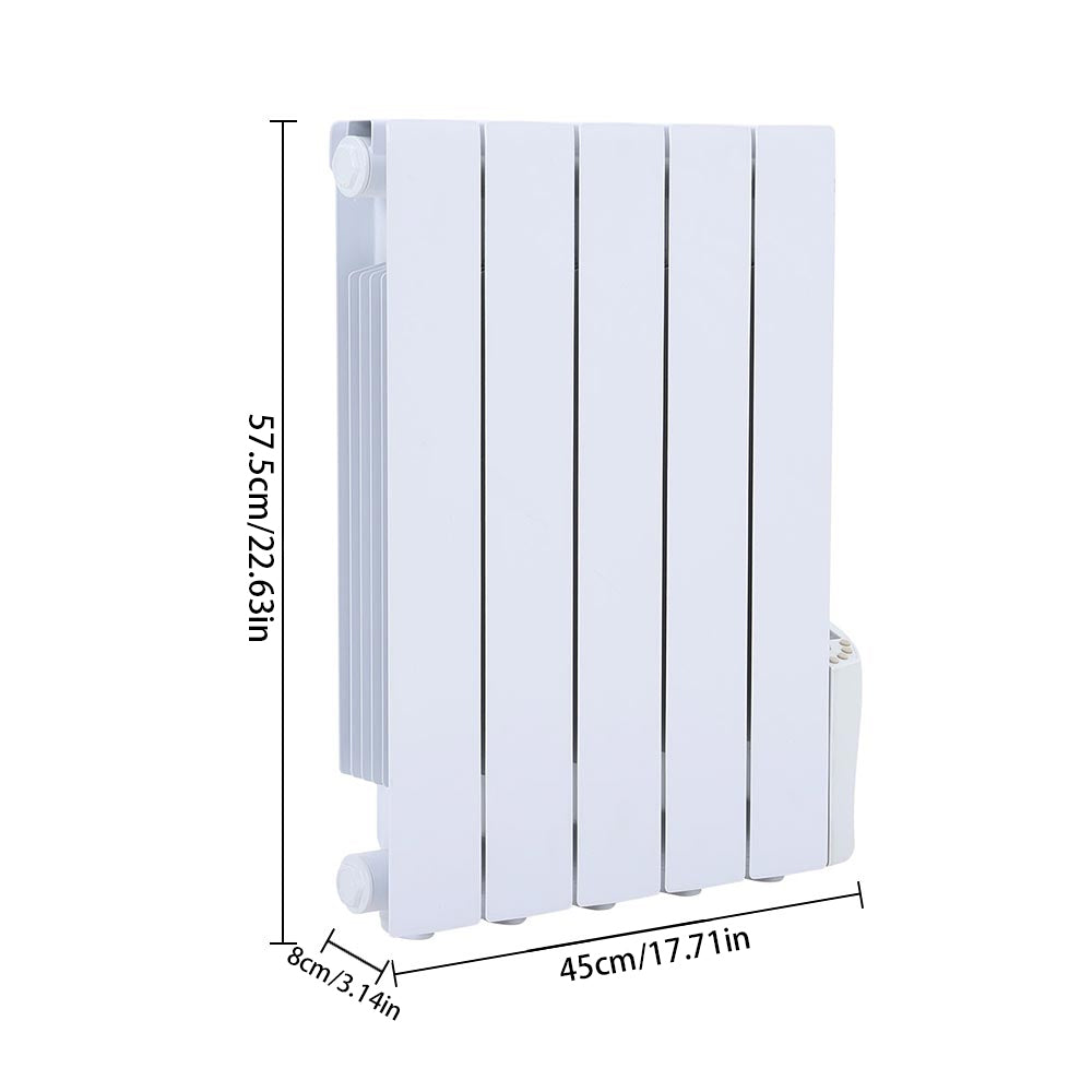 White Electric Oil Filled Radiator Space Heater with LED Screen