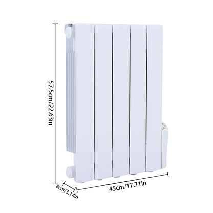 White Electric Oil Filled Radiator Space Heater with LED Screen