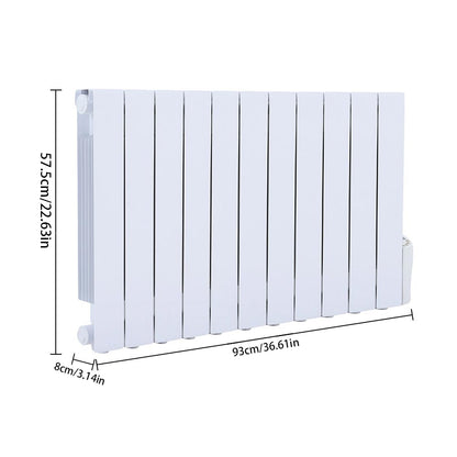 White Electric Oil Filled Radiator Space Heater with LED Screen