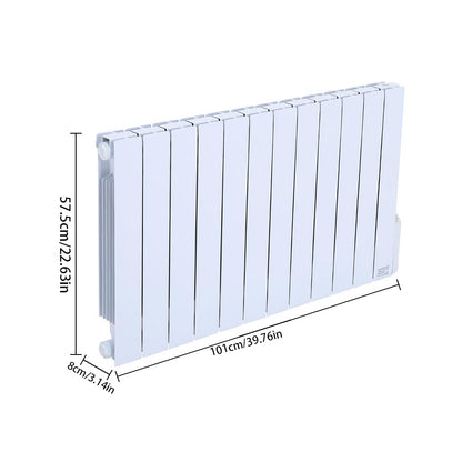 White Electric Oil Filled Radiator Space Heater with LED Screen