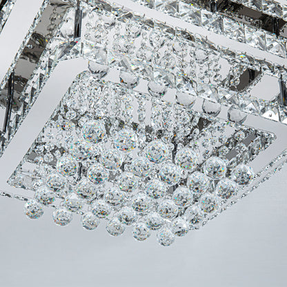 Modern Crystal LED Flush Mount Ceiling Light Fixture