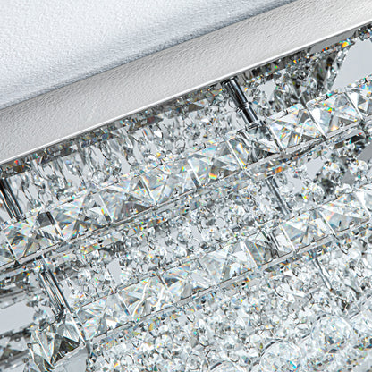 Modern Crystal LED Flush Mount Ceiling Light Fixture