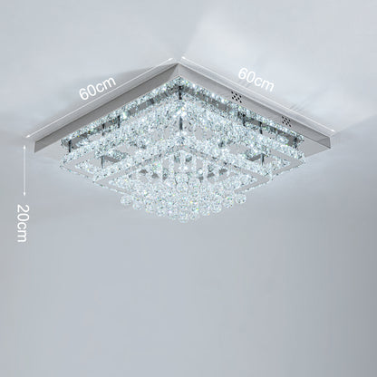 Modern Crystal LED Flush Mount Ceiling Light Fixture