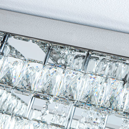 80cm Wide Double-Tier Crystal LED Ceiling Light 100W