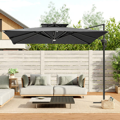 Outdoor Large 3M LED Cantilever Parasol