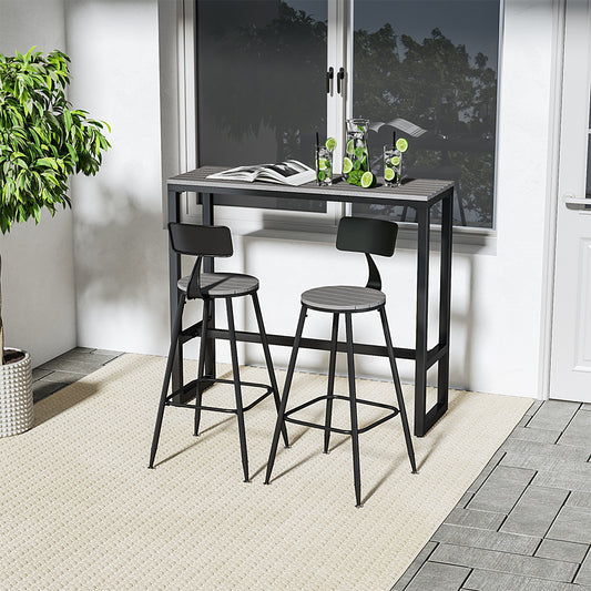 105CM Height Grey Outdoor Bar Table