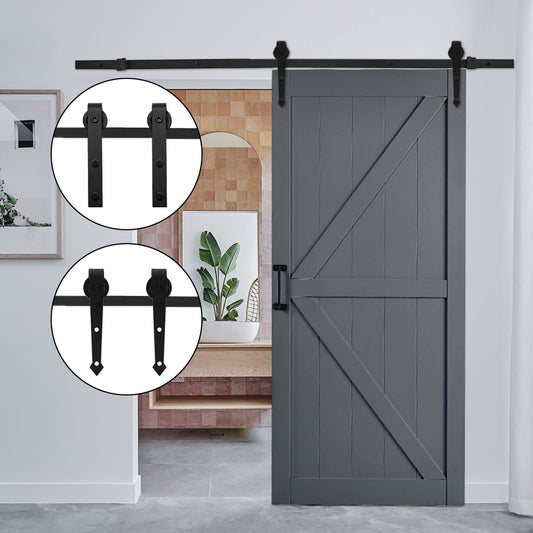 Rustic Arrow Shaped Barn Door Hardware Kit 6ft