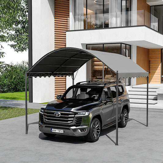 Outdoor Metal Arched Pergola with Shade