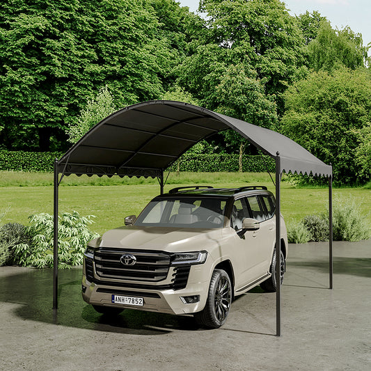 Outdoor Metal Arched Pergola with Shade