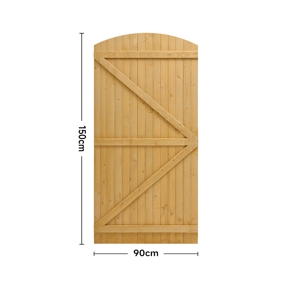 Semi Braced Arch Top Strong Wooden Garden Gate