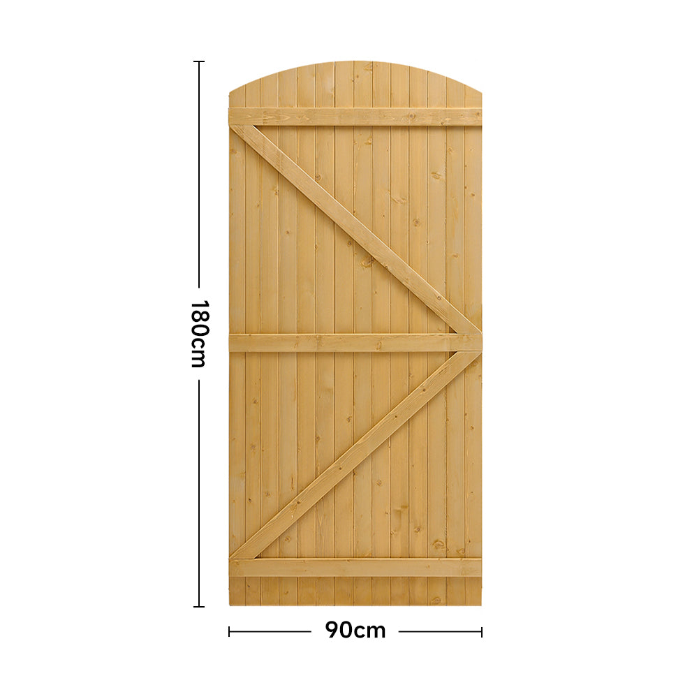 Semi Braced Arch Top Strong Wooden Garden Gate