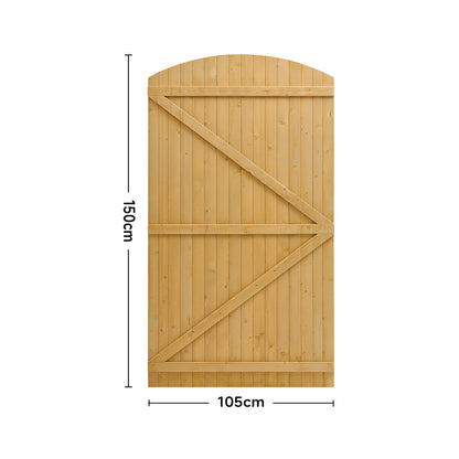 Semi Braced Arch Top Strong Wooden Garden Gate