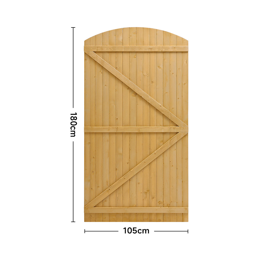 Semi Braced Arch Top Strong Wooden Garden Gate