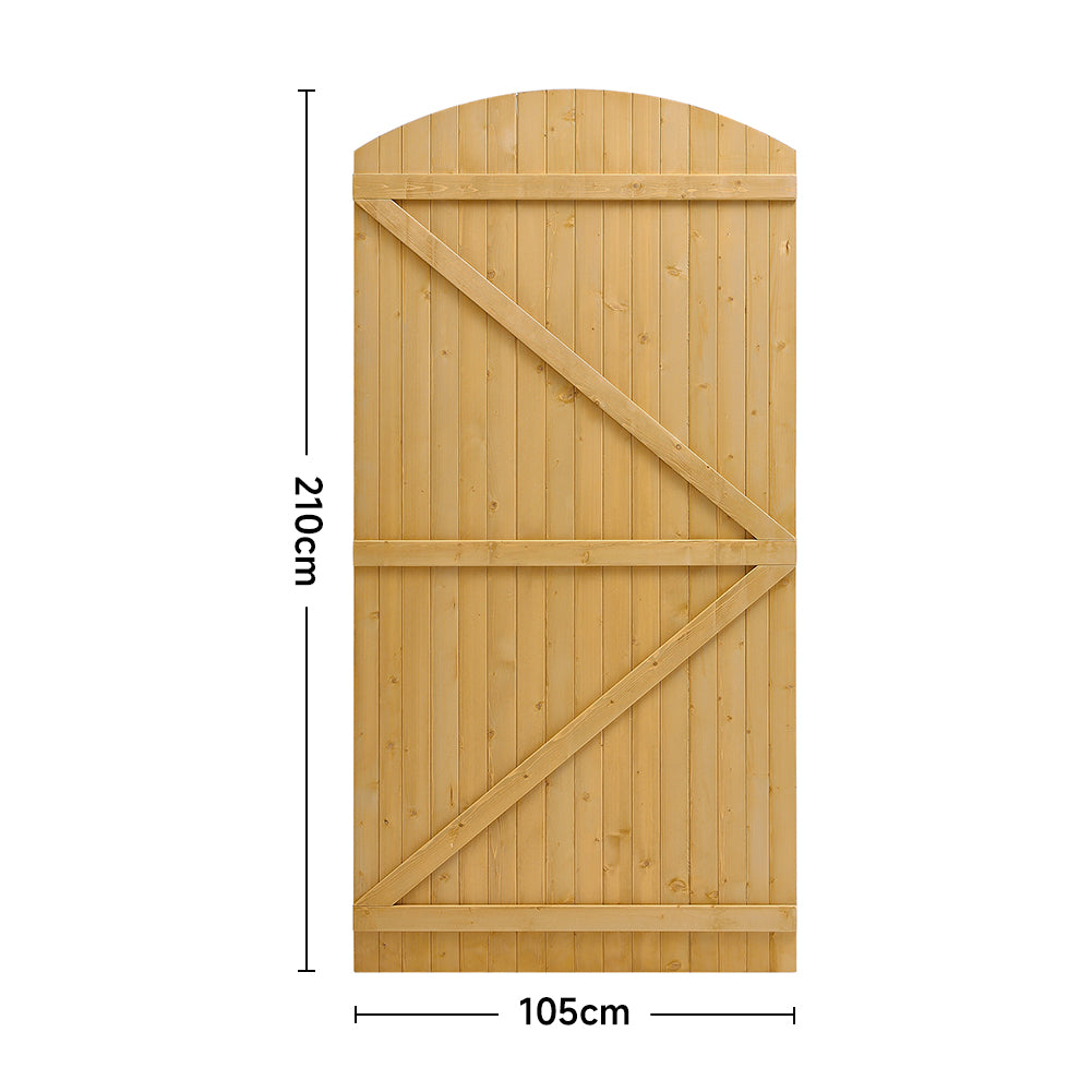 Semi Braced Arch Top Strong Wooden Garden Gate