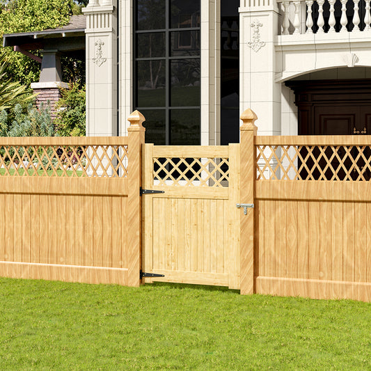 Rhombus Garden Wood Fence Gate