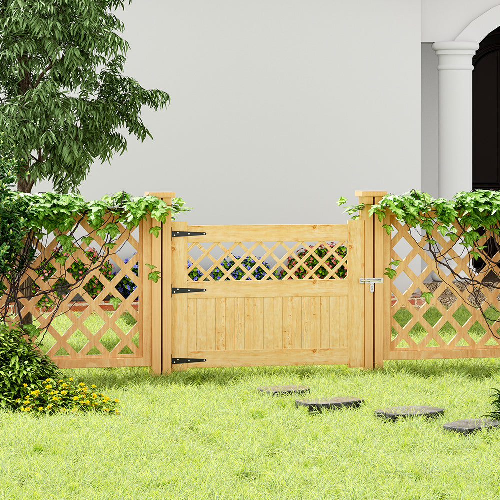 120CM Wide Wooden Garden Gate with Latch