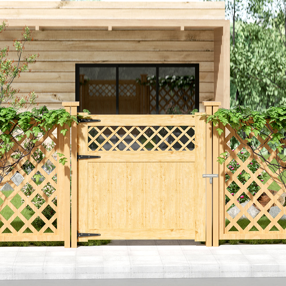 120CM Wide Wooden Garden Gate with Latch