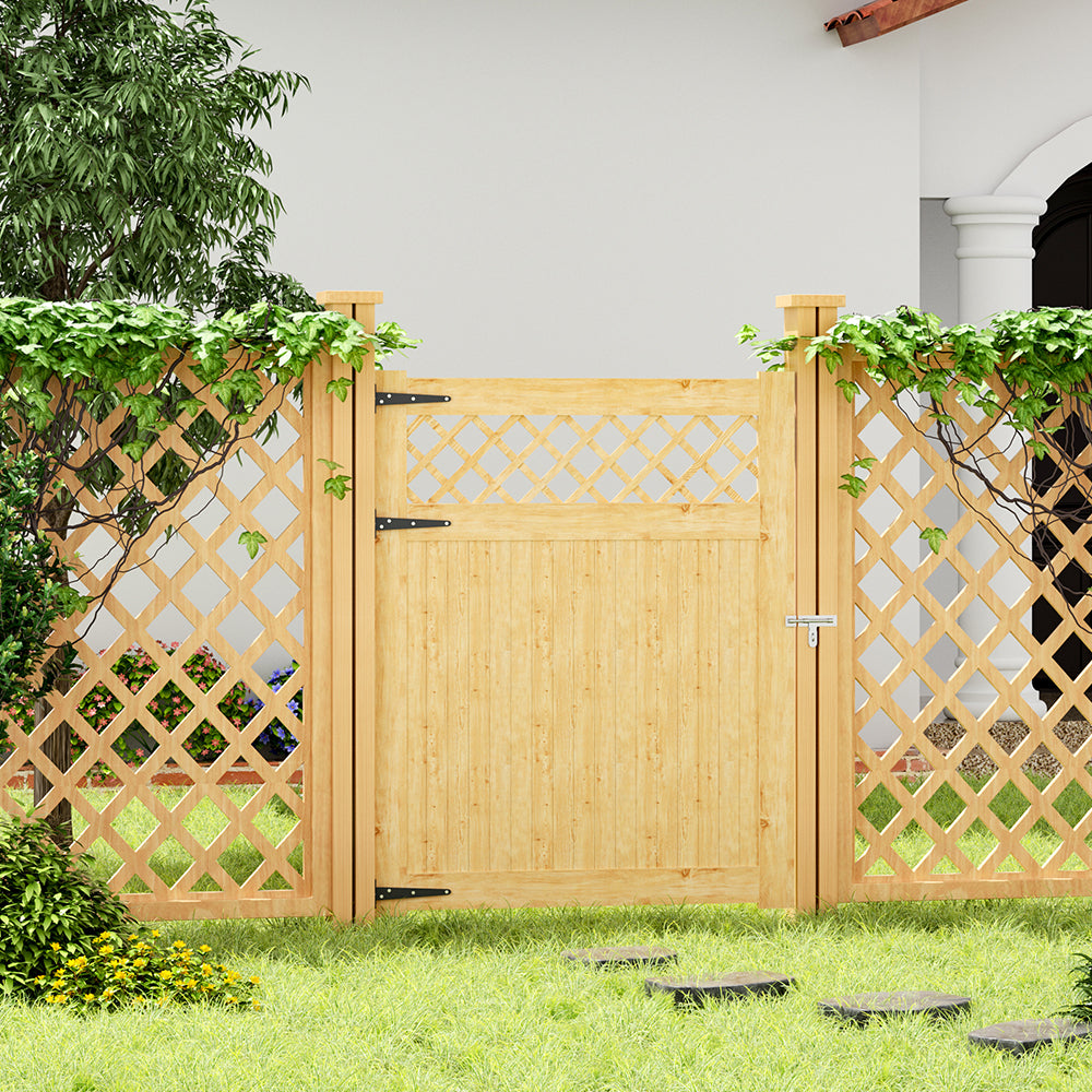 120CM Wide Wooden Garden Gate with Latch