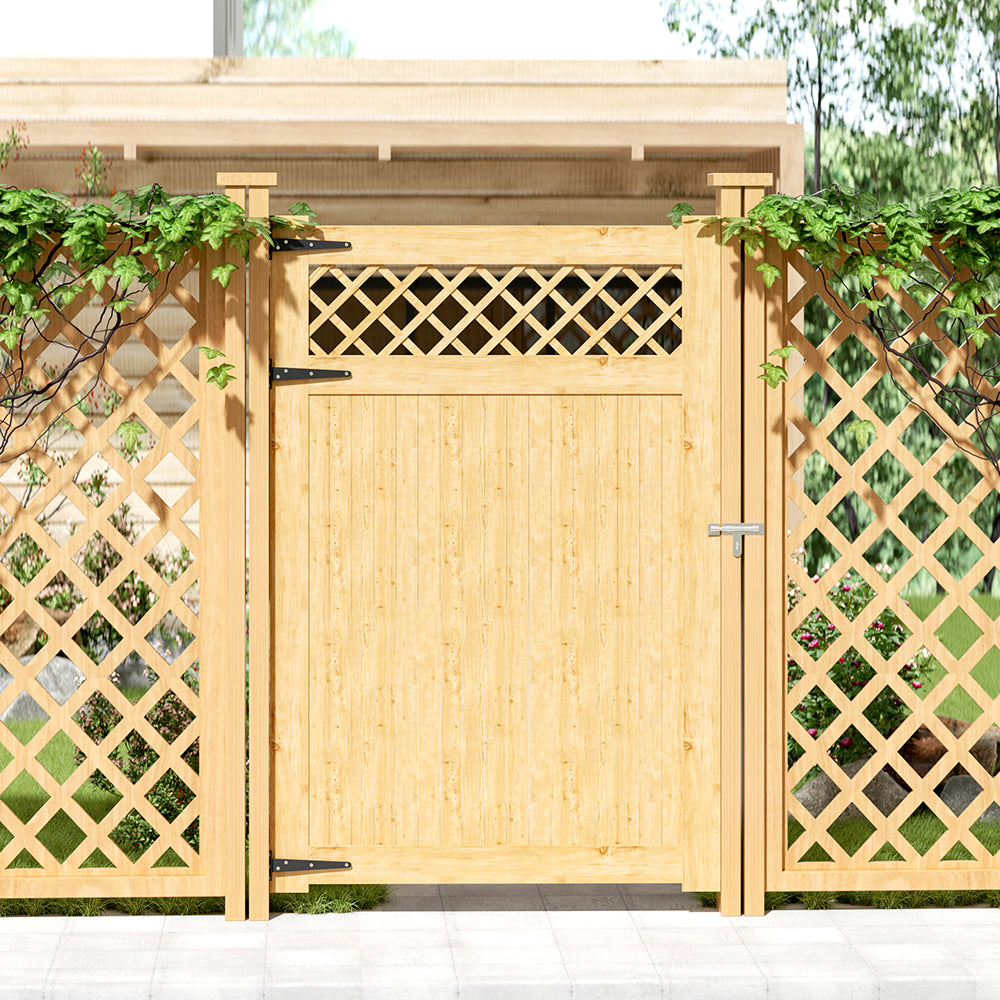 120CM Wide Wooden Garden Gate with Latch