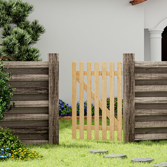 Garden Wood Fence Gate with Latch
