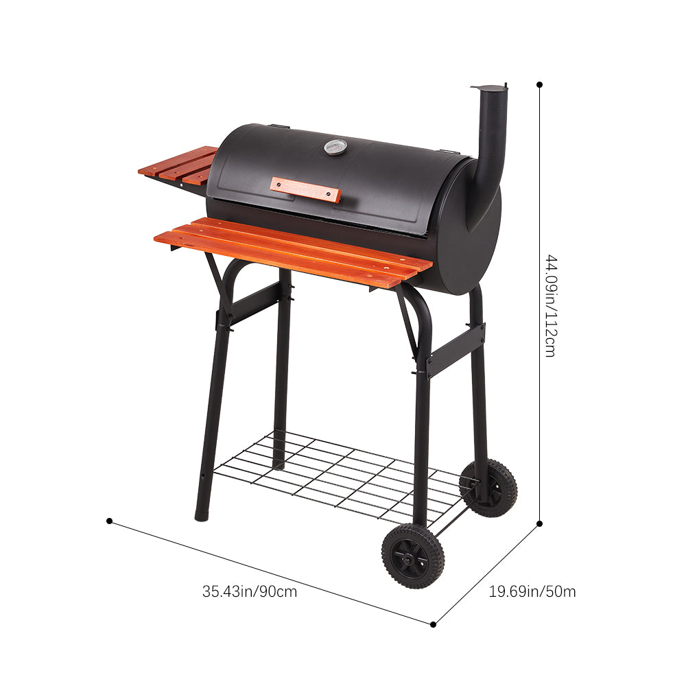 Portable Barrel Charcoal BBQ Grill