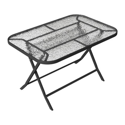 Outdoor/Indoor Metal Folding Table with Umbrella Hole