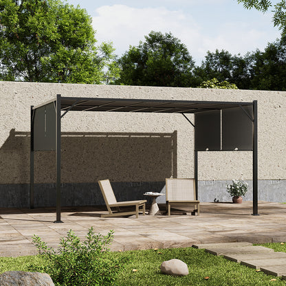 Garden Retractable Pergola with Canopy
