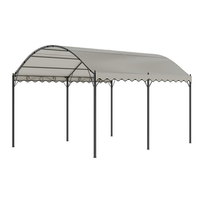 Outdoor Metal Arched Pergola with Canopy