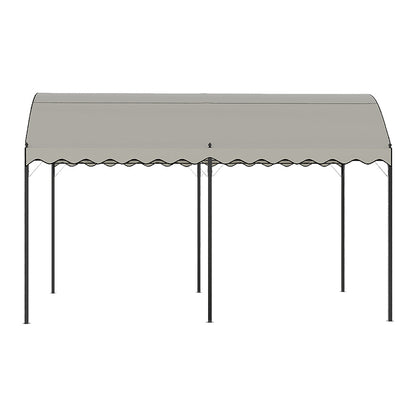 Outdoor Metal Arched Pergola with Canopy