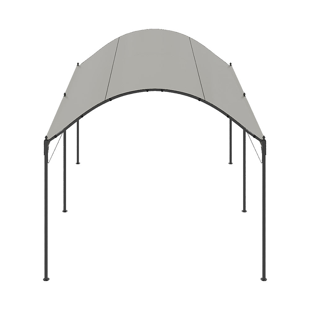 Outdoor Metal Arched Pergola with Canopy
