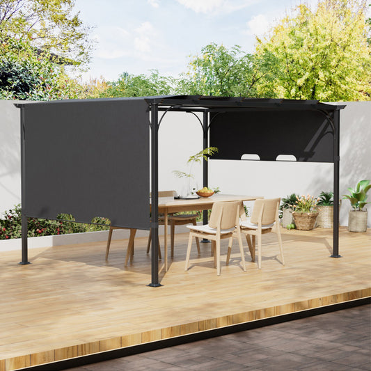 Outdoor Pergola with Adjustable Canopy