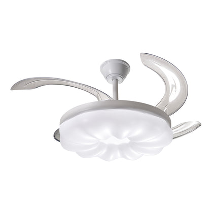 Dimmable Ceiling Fan Light with Remote and Retracted Blades