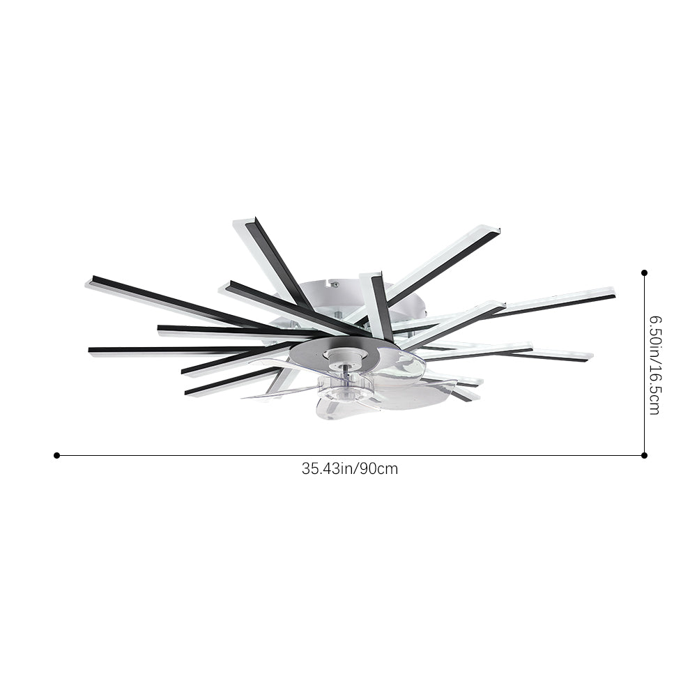 Remote-Controlled Ceiling Fan with Dimmable LED Light