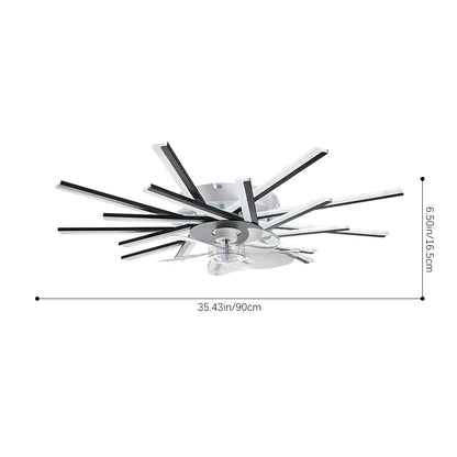 Remote-Controlled Ceiling Fan with Dimmable LED Light