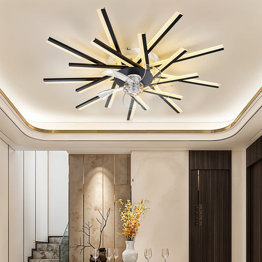 Remote-Controlled Ceiling Fan with Dimmable LED Light