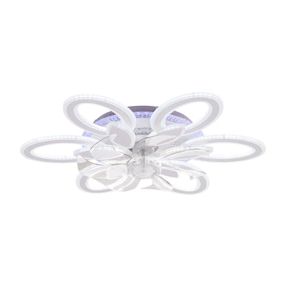 Modern RGB LED Ceiling Fan Light with Remote Control
