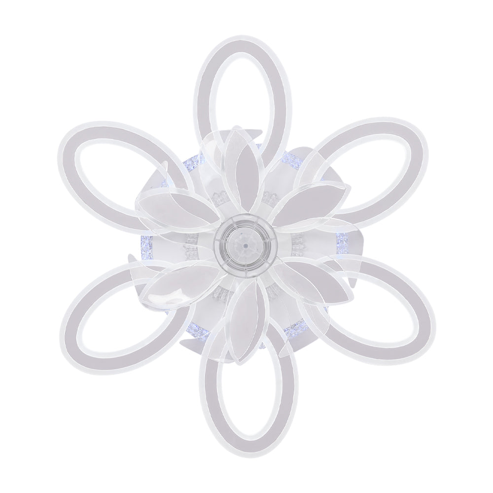 Modern RGB LED Ceiling Fan Light with Remote Control