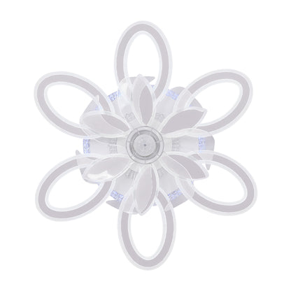 Modern RGB LED Ceiling Fan Light with Remote Control
