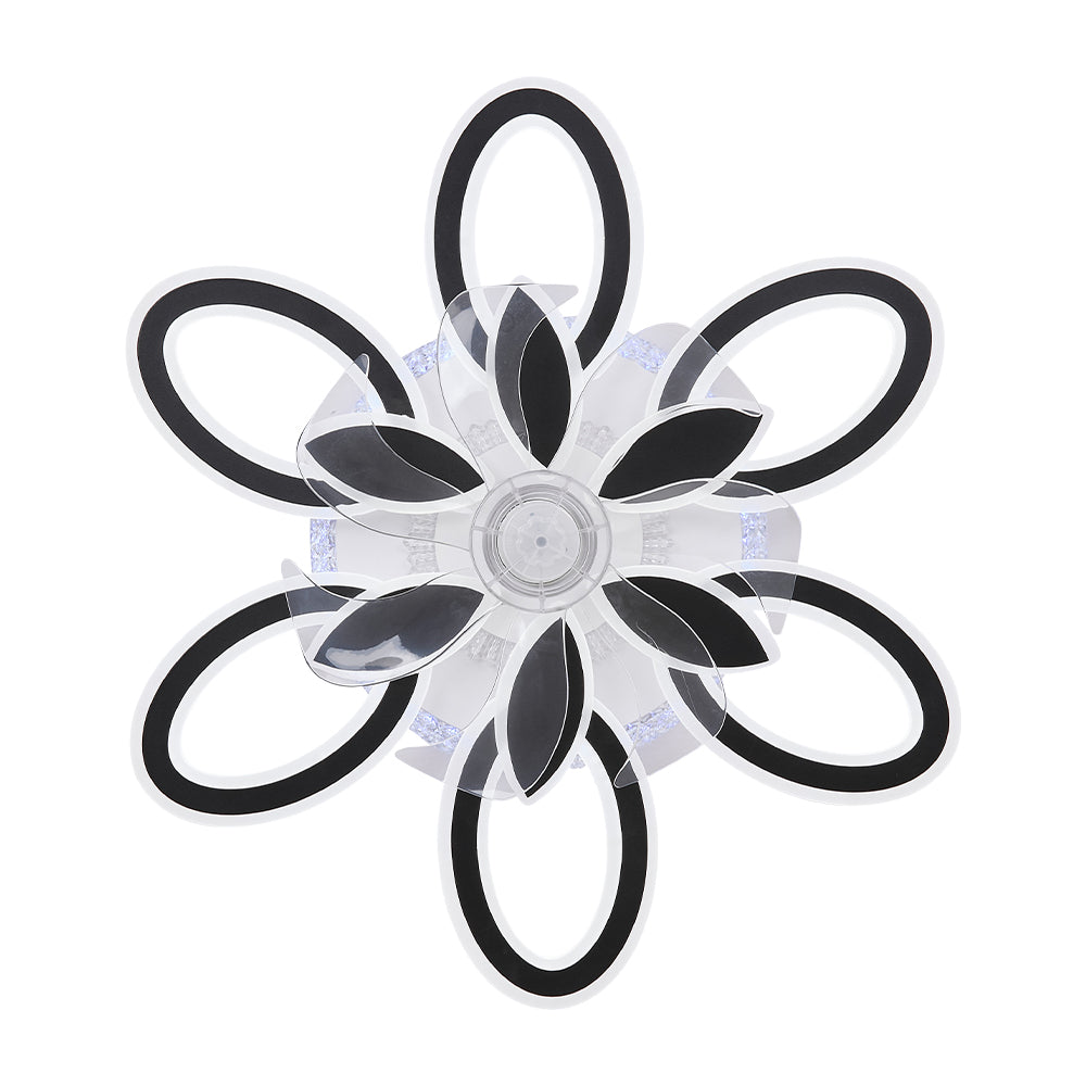 Modern RGB LED Ceiling Fan Light with Remote Control