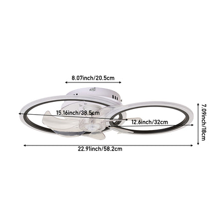 Contemporary LED Ceiling Fan Light