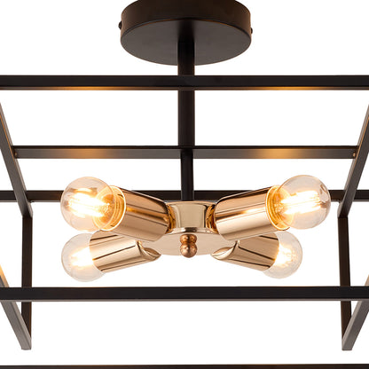 Industrial Semi-Flush Mount Ceiling Light
